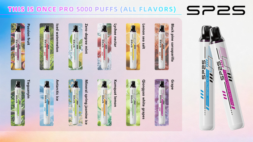 New product SP2S brand genuine product, disposable atomizer 5000 nozzles, low nicotine product, large capacity up to 5000 nozzles, smooth smoke