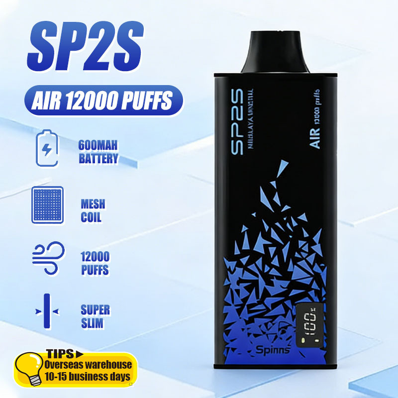 Overseas warehouse 10-15 days.SP2S AIR 12000 PUFFS  Rechargeable Disposable Pre-order