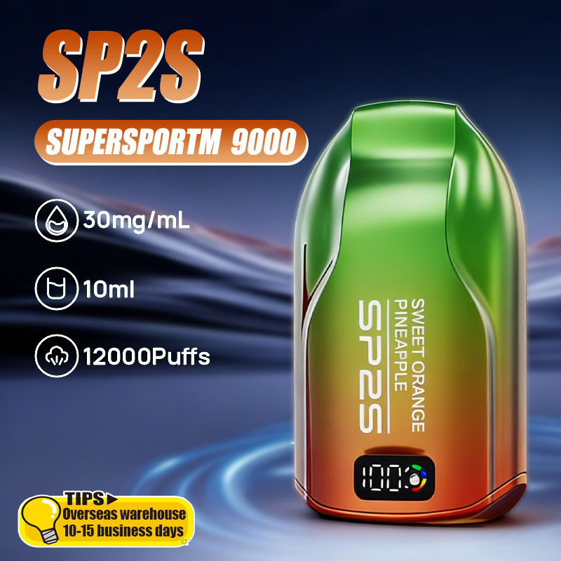 Overseas warehouse 10-15 days.SP2S SUPERSPORTM 9,000 puffs of disposable e-cigarettes Rechargeable Disposable