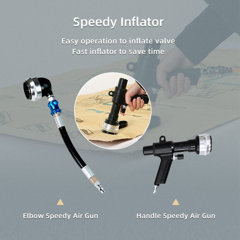 Speedy Inflator accessory: easy operation for fast inflation, saving time for packaging.