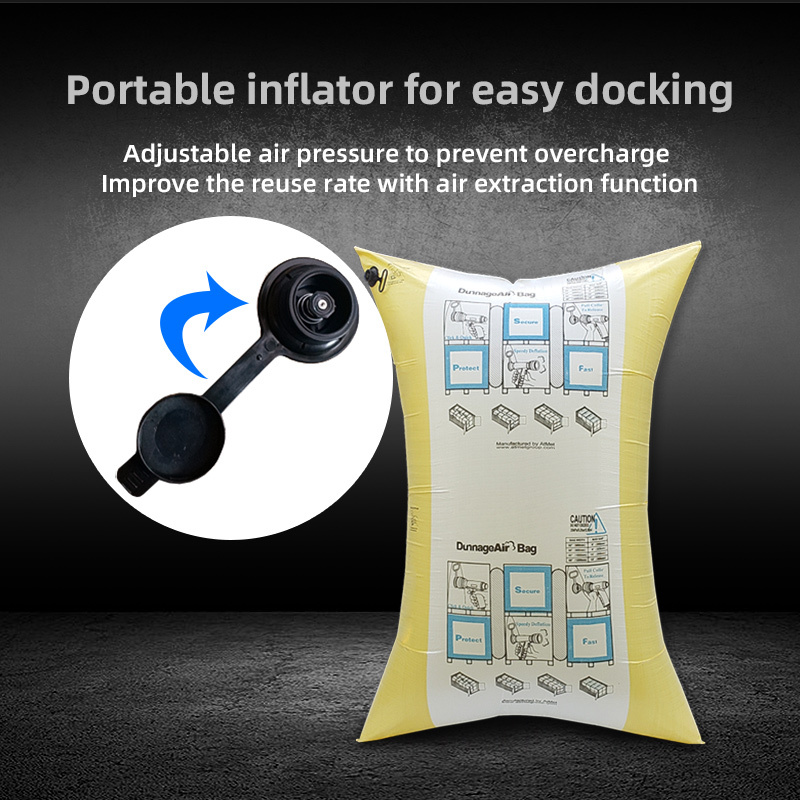 Ameson SuperAir air dunnage bags' portable inflator has adjustable pressure and an air extraction function.