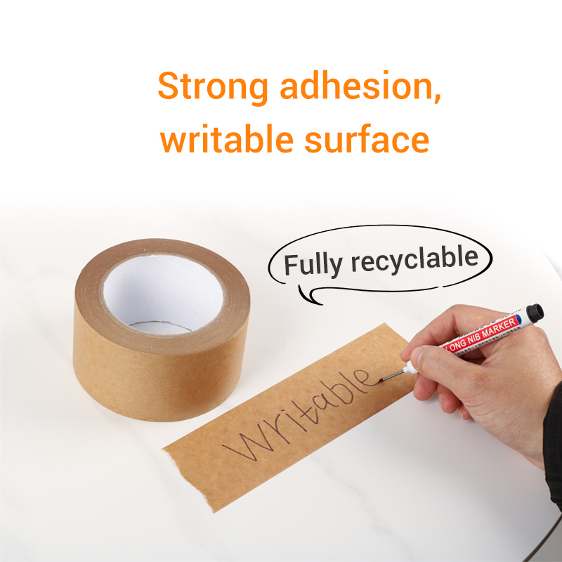 TapeZ kraft paper tape offers strong adhesion, a writable surface, and is fully recyclable.