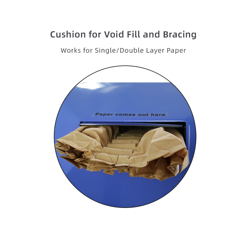 PaperEZ SmartCushion Paper Cushion Machine: a detail view of the outlet for single/double layer paper.