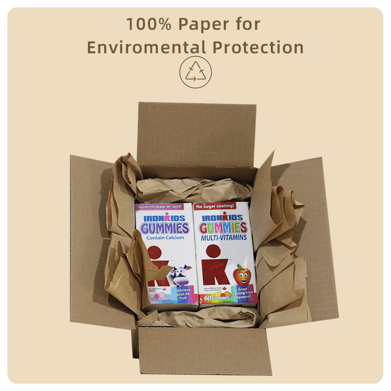 Fanfold Kraft Paper: a case study showing packaging made from 100% paper for environmental protection.