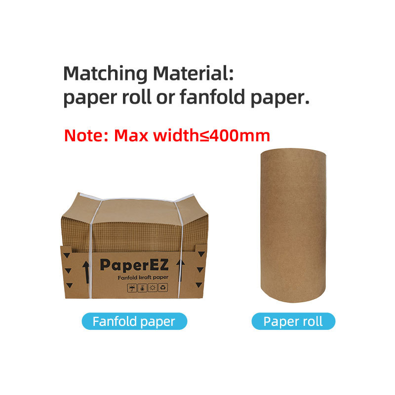 PaperEZ Bubble Machine 400: compatible with both paper rolls and fanfold paper up to 400mm wide.