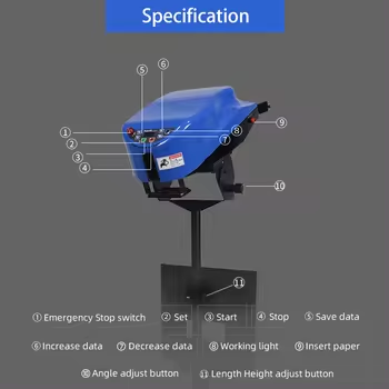PaperEZ SmartFill Paper Void Fill Machine: an operation diagram showing the function of each button.