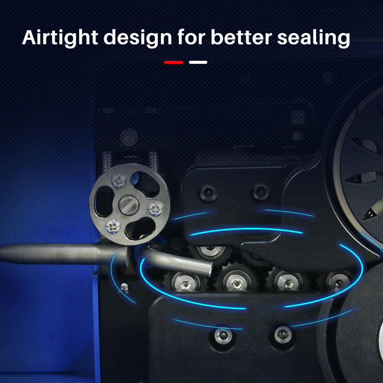 MINI AIR PA3 Pro3: a detail view of the machine's airtight design for better sealing.
