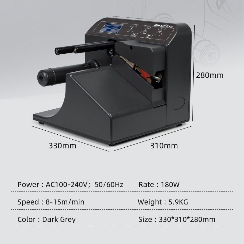 MINI AIR CA3 Clasi3 Air Cushion Machine: a chart with its dimensions, weight, and key specifications.