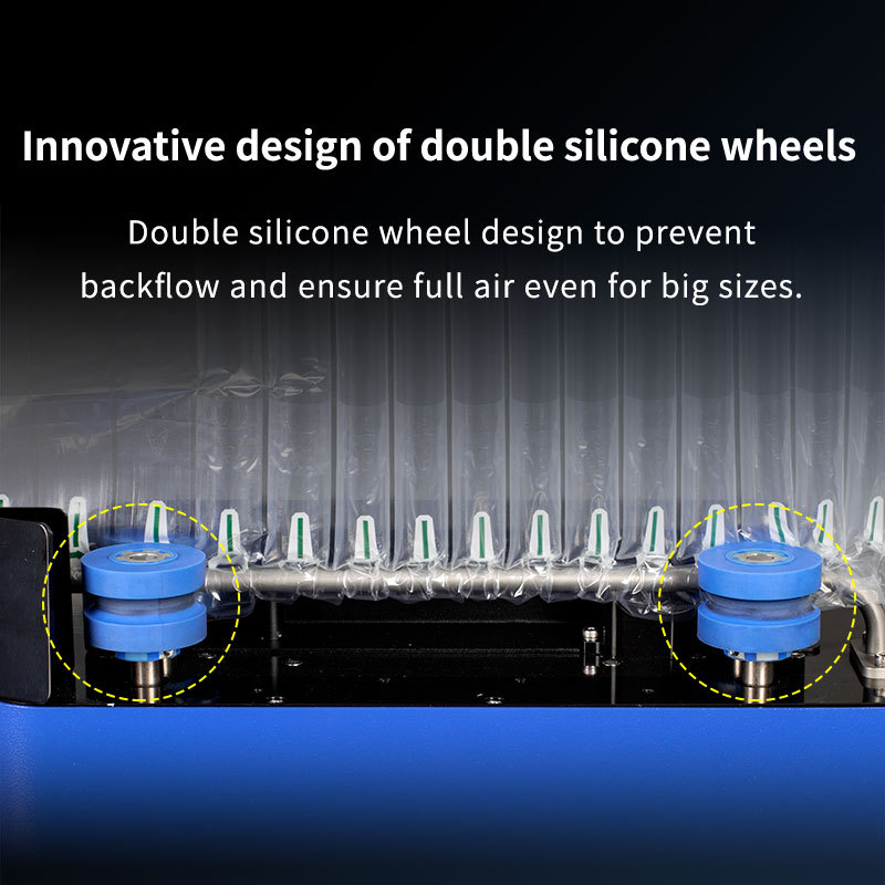 MINI AIR TA4 Tube4: a detail view highlighting its innovative double silicone wheel design for efficient airflow.