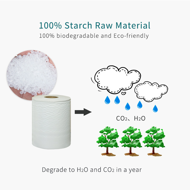 BioAir biodegradable air pillow from 100% plant starch material, fully degrades in one year.