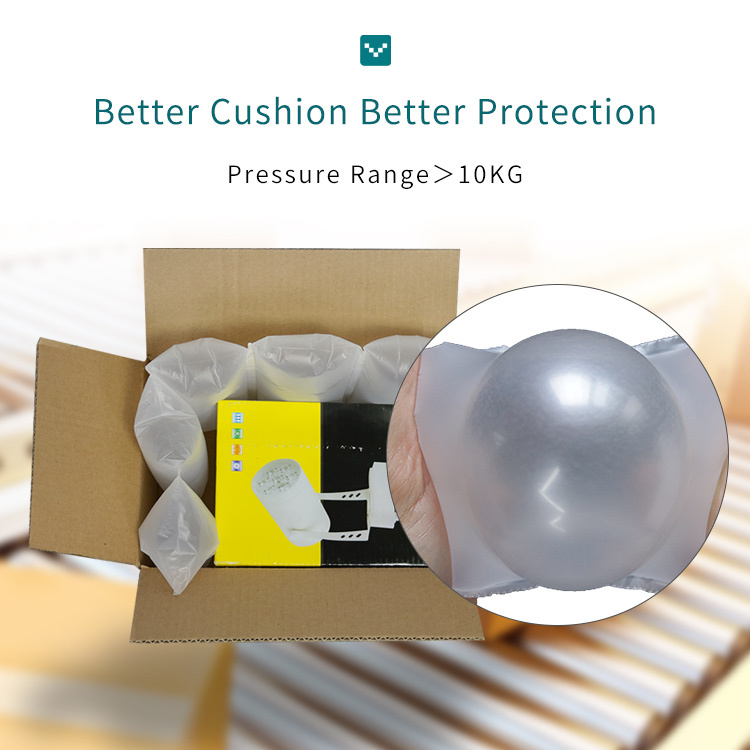 BioAir biodegradable air pillow provides better cushioning and protection for goods during shipping.