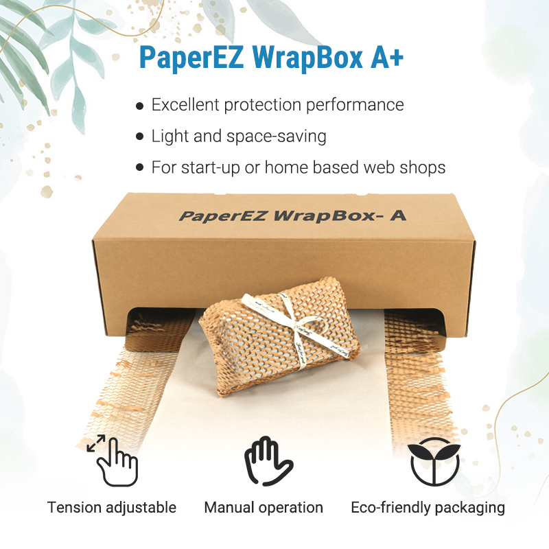 PaperEZ Honeycomb Paper Dispenser: a space-saving, eco-friendly dispenser with adjustable tension.