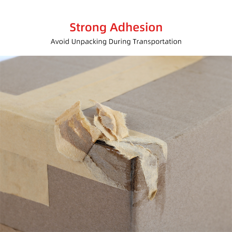 Water activated paper tape: strong adhesion prevents unpacking and tampering during transportation.