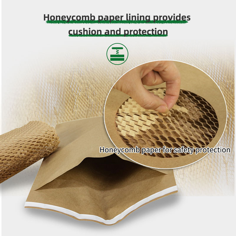 JifBag Honeycomb Paper Mailer shown with its honeycomb paper lining, which provides cushion and safety protection.