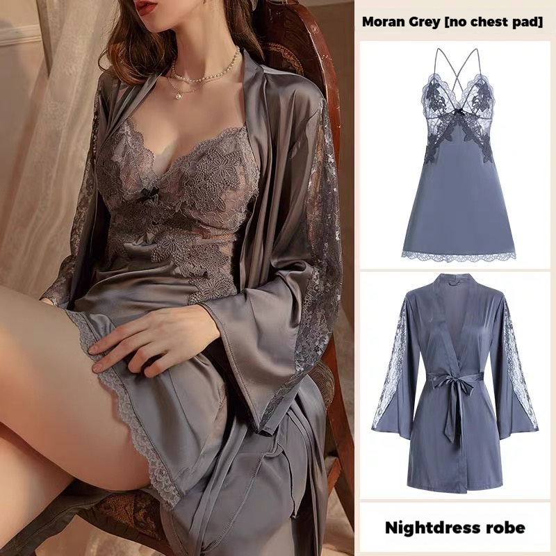 Dusktilldawn 2025 New Women's Silk Cami Nightgown with Built-in Bra - Pure Desire Style, Sexy Summer Pajamas Made of Mulberry Silk