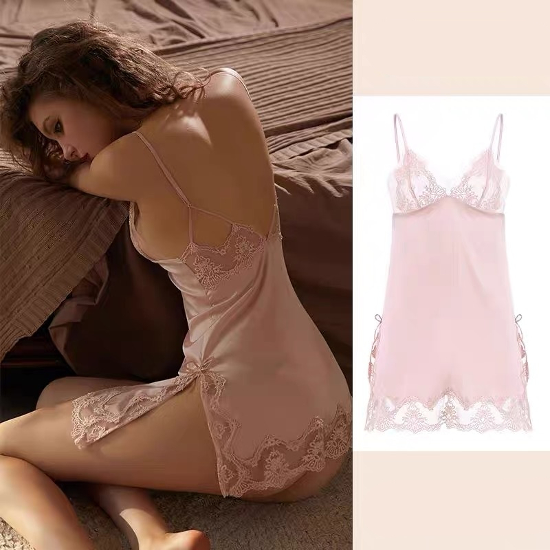 Women's Pajamas 2025 New Style Sexy and Sophisticated Slip - on Dress, Silk Nightgown, Spaghetti - strap Dress