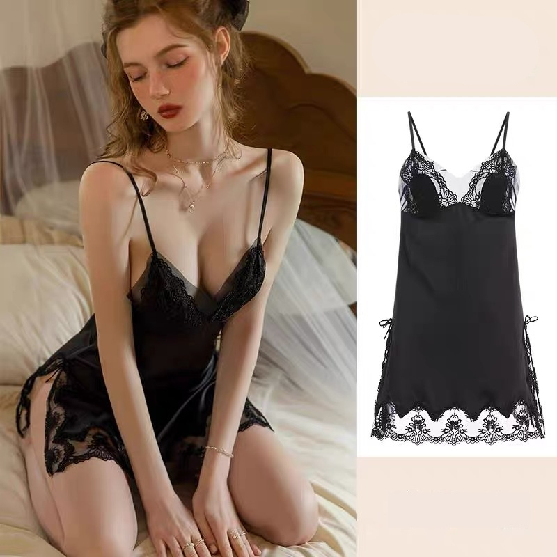 Women's Pajamas 2025 New Style Sexy and Sophisticated Slip - on Dress, Silk Nightgown, Spaghetti - strap Dress