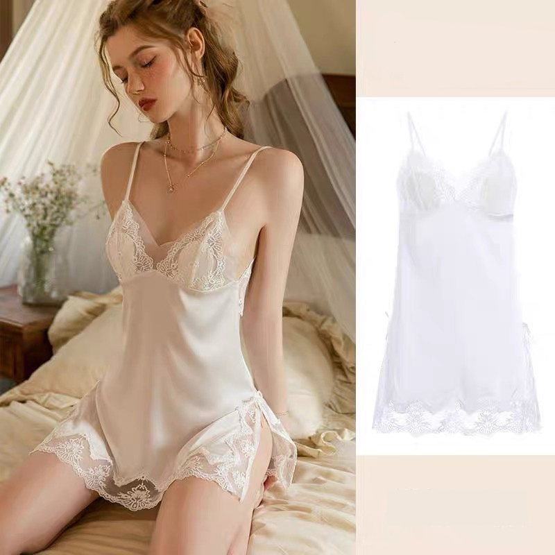 Women's Pajamas 2025 New Style Sexy and Sophisticated Slip - on Dress, Silk Nightgown, Spaghetti - strap Dress