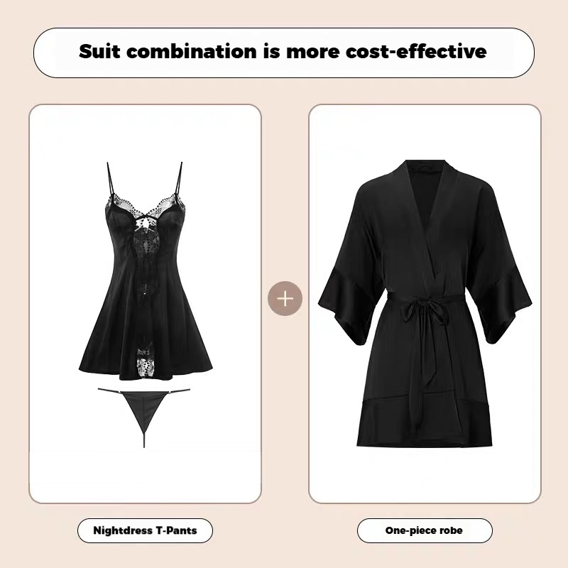 Sexy Solid Color Gorgeous Lace-Trimmed Silk Cami Sleep Dress for Women | 2025 Summer New Collection