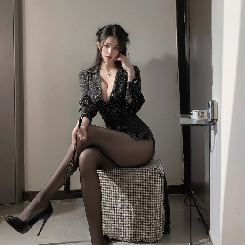 Secretary Sexy Interest Underwear Temptation Large Size Sexy Uniform Passionate Bedroom 2025 New Set Small Breasts Pajamas