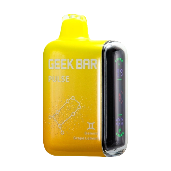 Geek Bar Pulse Zodiac Edition—Grape Lemon—disposable vape—yellow