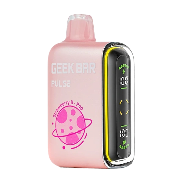 Geek Bar Pulse Zero Nicotine—Strawberry B-Pop—Pink