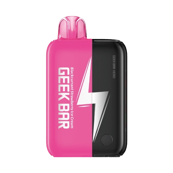 Geek Bar Hero—Blackcurrant Strawberry Ice Cream—Pink