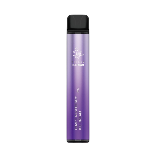 ELFBAR 1500 ULTRA Grape Raspberry Ice Cream—Creamy Berry