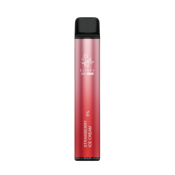 ELFBAR 1500 ULTRA Strawberry Ice Cream—Creamy Strawberry
