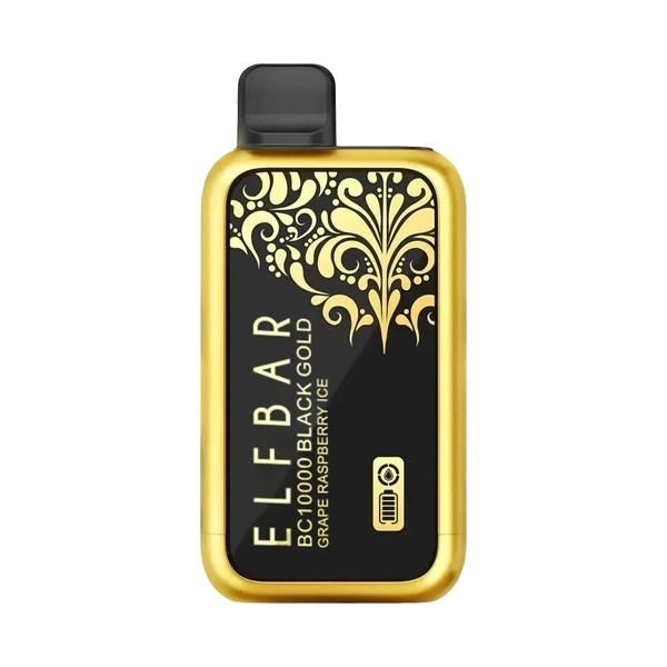 ELFBAR BC10000 Black Gold Grape Raspberry Ice–Frosted Mix