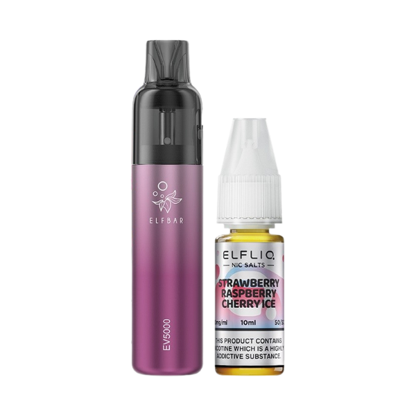 ELFBAR EV5000 Strawberry Raspberry Cherry Ice—Frosted Trio