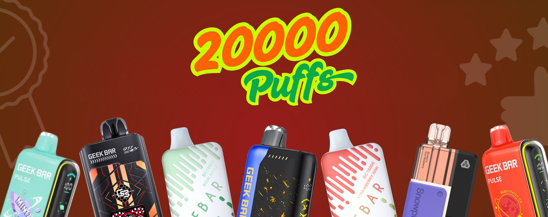 ≤20000 puffs disposable vapes