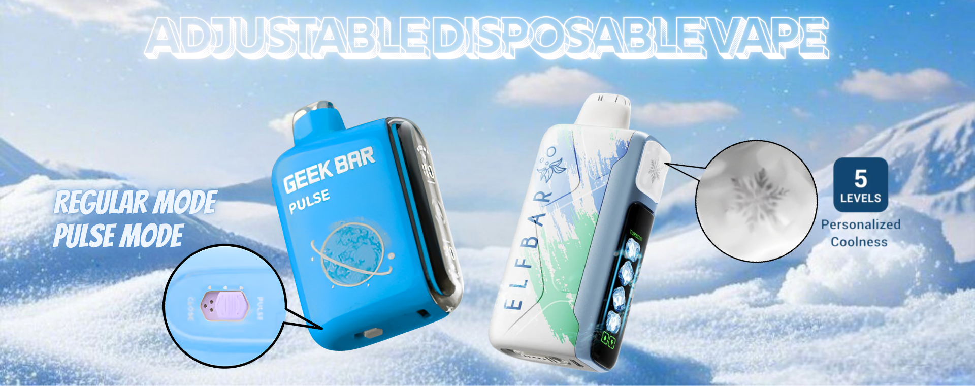 Adjustable disposable vape