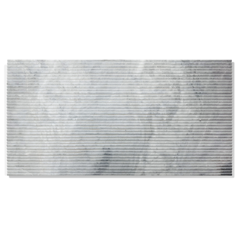 12*24 Carrara Gray Marble, Natural Marble, For Wall, OL Textured Finished, 3D Fluted surface,1 Box 4 pcs