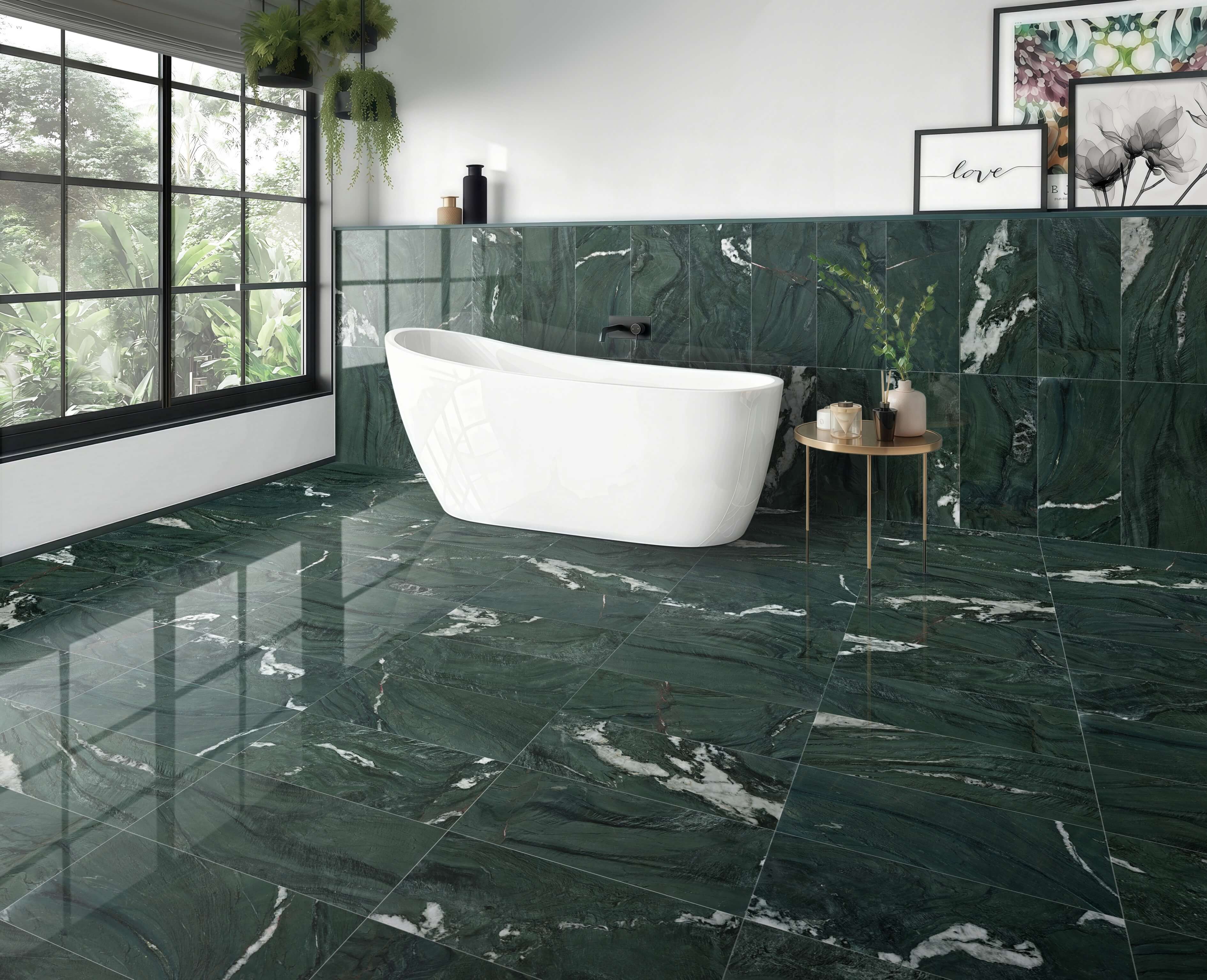 Green Marble Floor and Wall Tiles 12