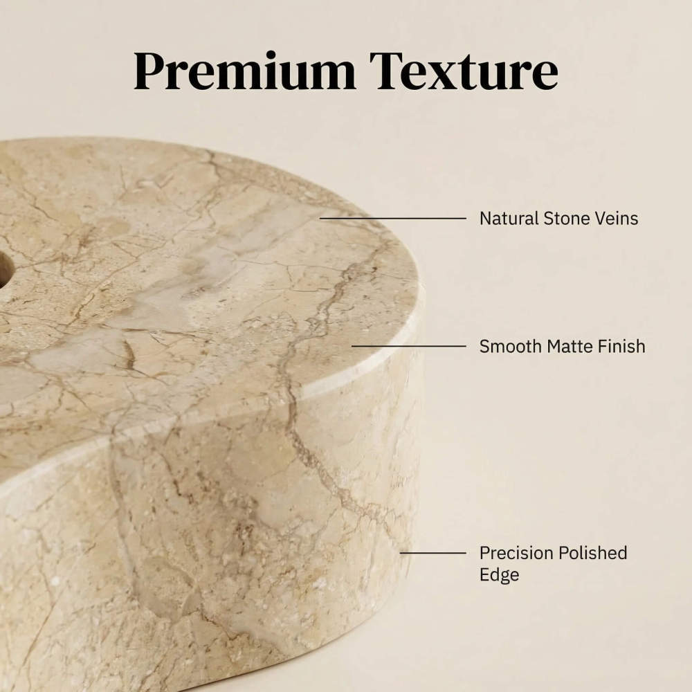 Close-up of the premium Hyatt Gold natural marble texture, highlighting exquisite natural stone veins, a smooth matte finish, and precision polished edges.