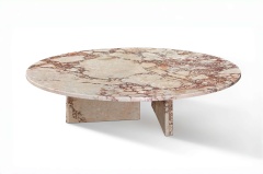 Diamond Pink Natural Marble Coffee Table | 35.4