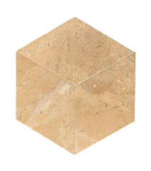Amber Gold Natural Marble 3D Cube Hexagon Tile - 11.4