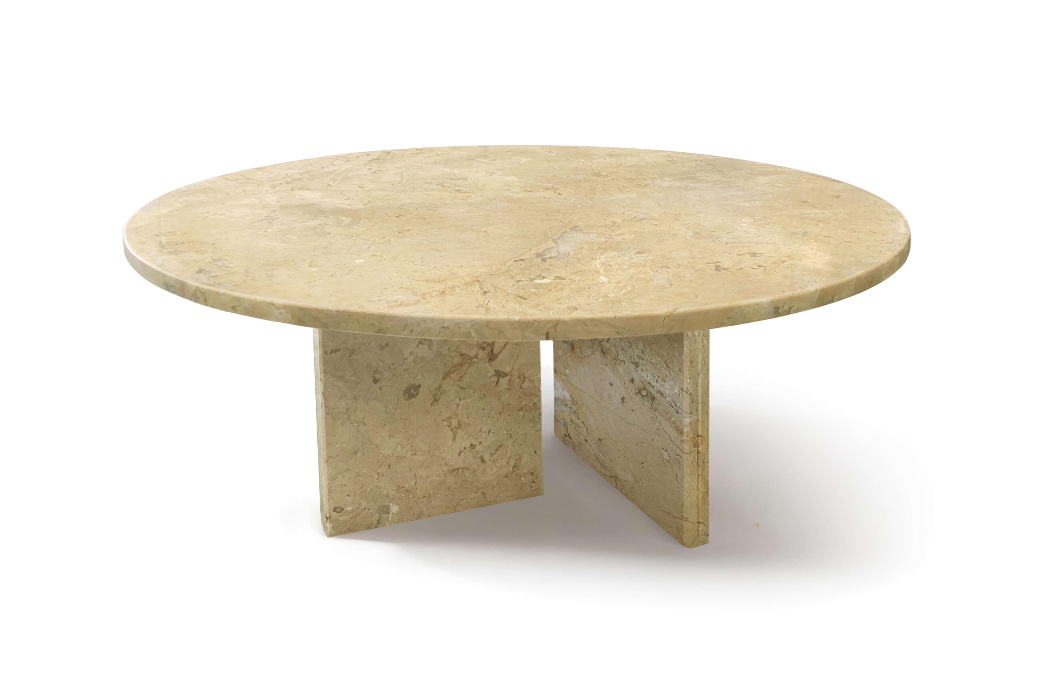Amber Gold Natural Marble Round Coffee Table (27.6