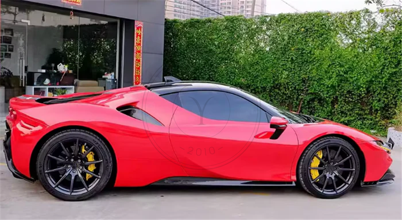 2020-2022 Ferrari SF90 OEM Style Body Kit Front Lip Front Splitter Side Skirts Rear Diffuser