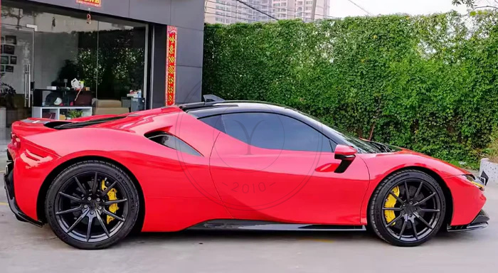 2020-2022 Ferrari SF90 OEM Style Body Kit Front Lip Front Splitter Side Skirts Rear Diffuser