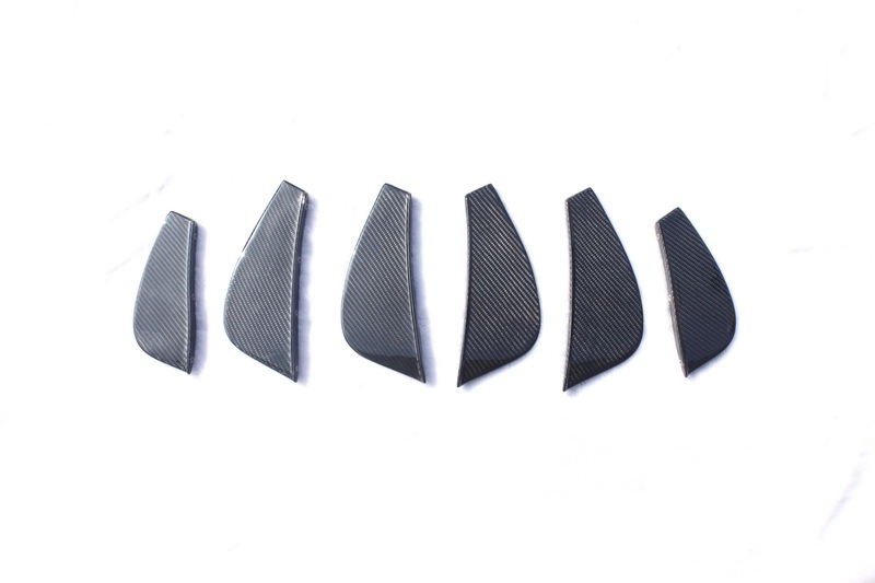2010-2016 Ferrari F458 Italia Coupe & Spider D Style Rear Diffuser Fin Replacement 6pcs