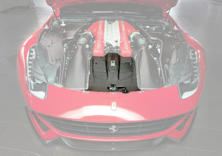 2012-2015 Ferrari F12 Berlinetta Engine Cover Air Tunnel Bay Kit