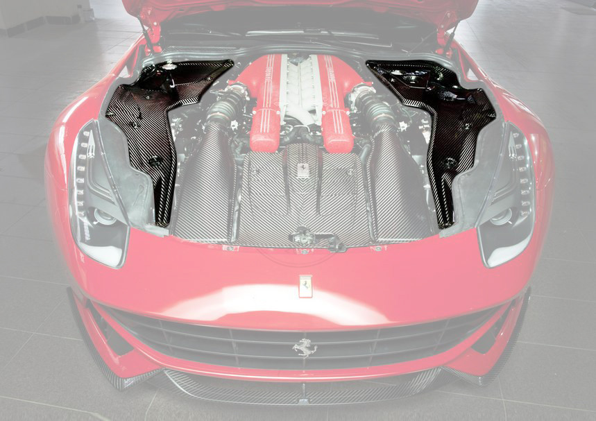 2012-2015 Ferrari F12 Berlinetta Engine Cover Air Tunnel Bay Kit