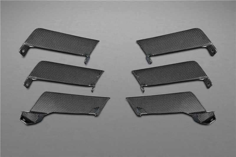 2010-2016 Ferrari F458 Italia Speicale OEM Style Front Bumper Side Vent Fins (6 pcs)