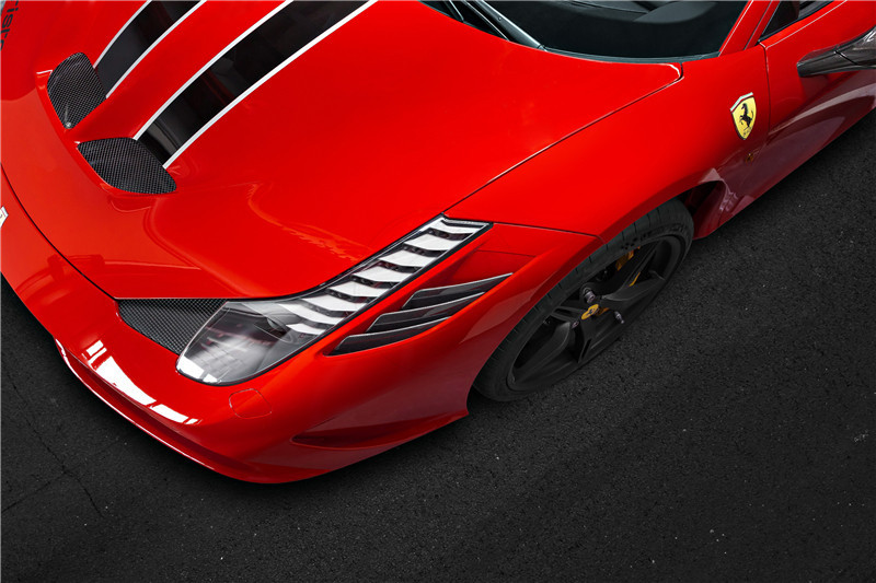 2010-2016 Ferrari F458 Italia Speicale OEM Style Front Bumper Side Vent Fins (6 pcs)