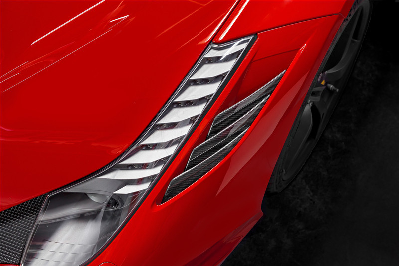 2010-2016 Ferrari F458 Italia Speicale OEM Style Front Bumper Side Vent Fins (6 pcs)