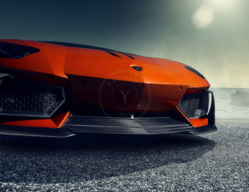 2011-2016 Lamborghini Aventador LP700-4 VRS ZARAGOZA EDIZIONE Style Front Bumper Lip