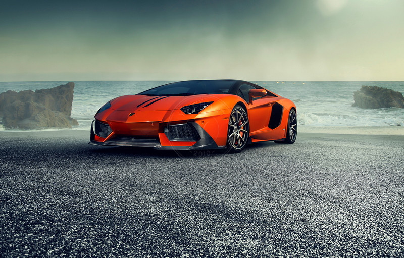 2011-2016 Lamborghini Aventador LP700-4 VRS ZARAGOZA EDIZIONE Style Front Bumper Lip