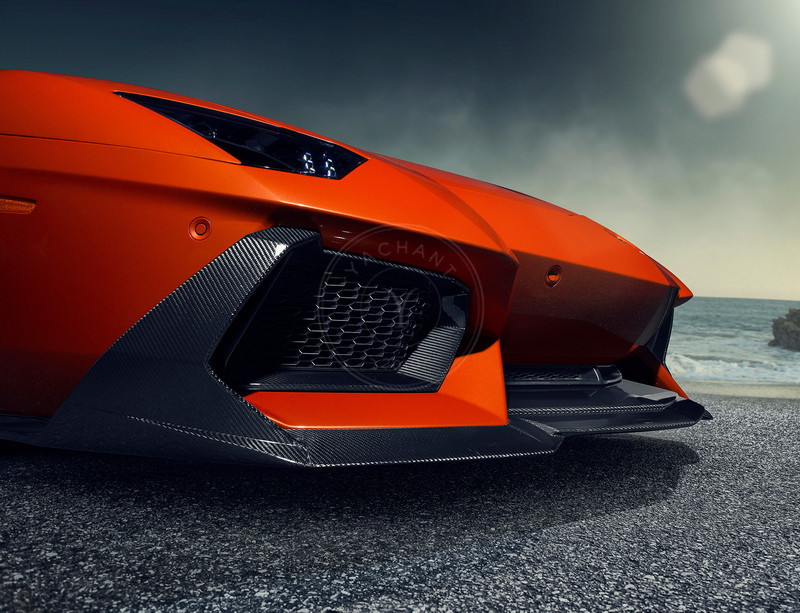 2011-2016 Lamborghini Aventador LP700-4 VRS ZARAGOZA EDIZIONE Style Front Bumper Lip